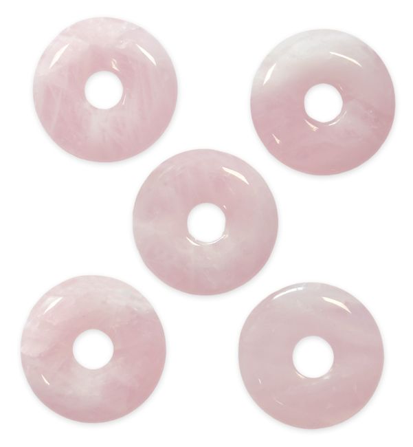 Rosquilla Cuarzo Rosa 3cm x5