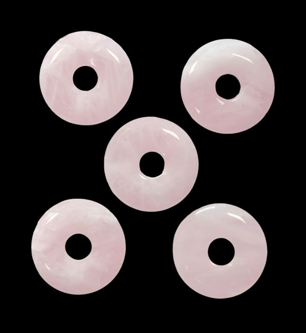 Rosquilla Cuarzo Rosa 3cm x5