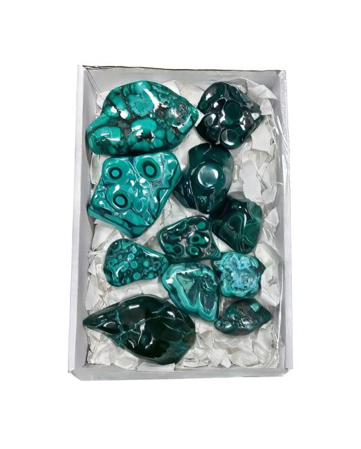 incienso en Pack de Malaquita AA Pulida en un Lado 10-14 Piezas 1700-1900 g|es