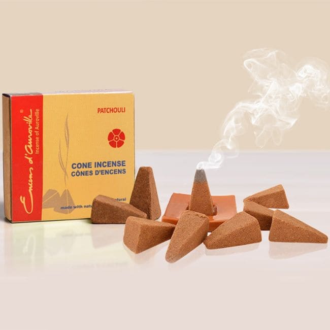 incienso en Auroville Patchouli Incienso 5x10 Conos|es