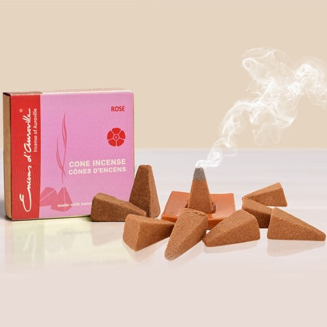 incienso en Incienso Rosa Auroville 5x10 Conos|es