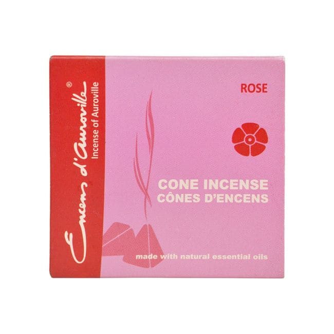 Incienso Rosa Auroville 5x10 Conos