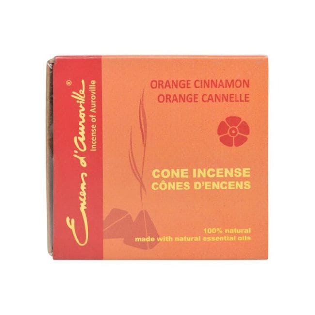 incienso en Auroville Naranja Canela Incienso 5x10 Conos