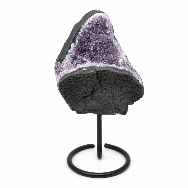incienso en Geoda de amatista brasileña A sobre una base, 5,2 kg
