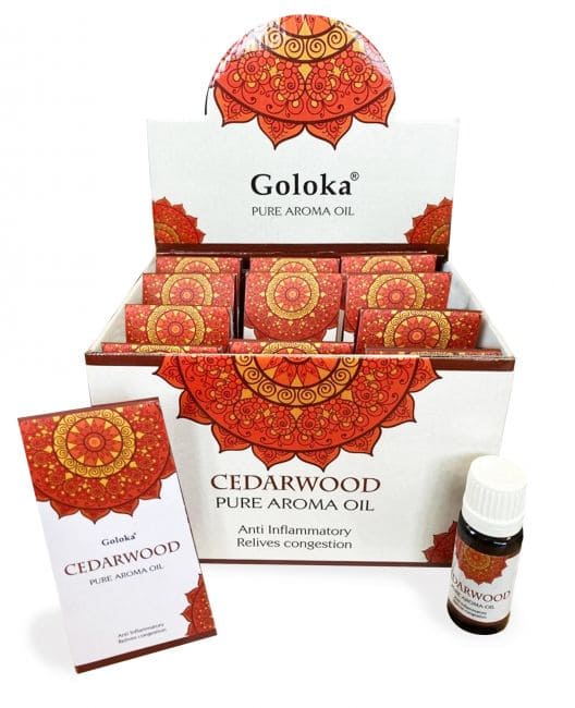 Goloka Aceite perfumado Cedro 10mL x 12