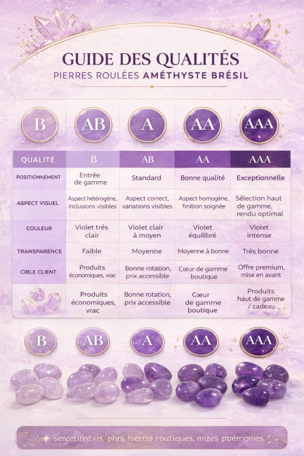 incienso en Amatista Brasil B – Piedras Rodadas 250g|es
