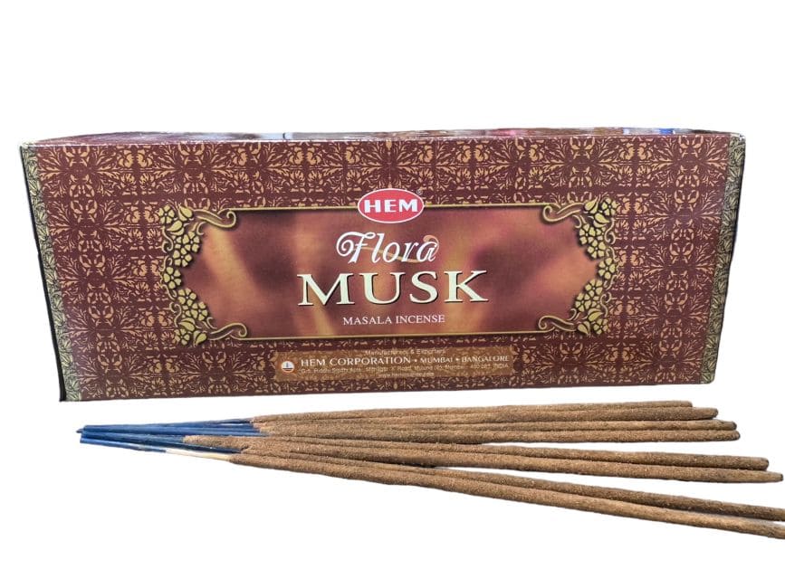 Hem Musk ámbar Flora Masala 8 Varillas