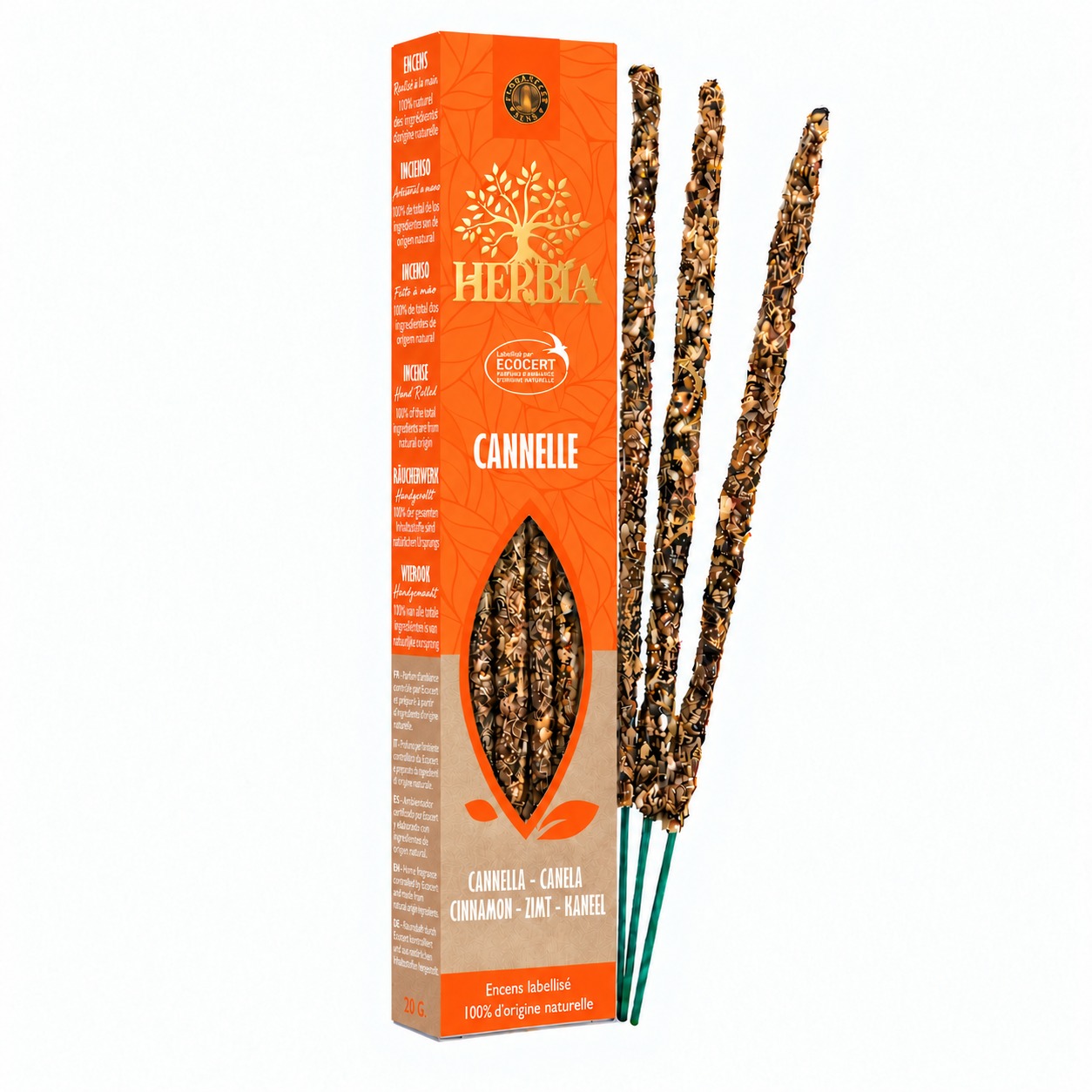 incienso en Incienso Smudge Ecocert Herbia Canela 20g