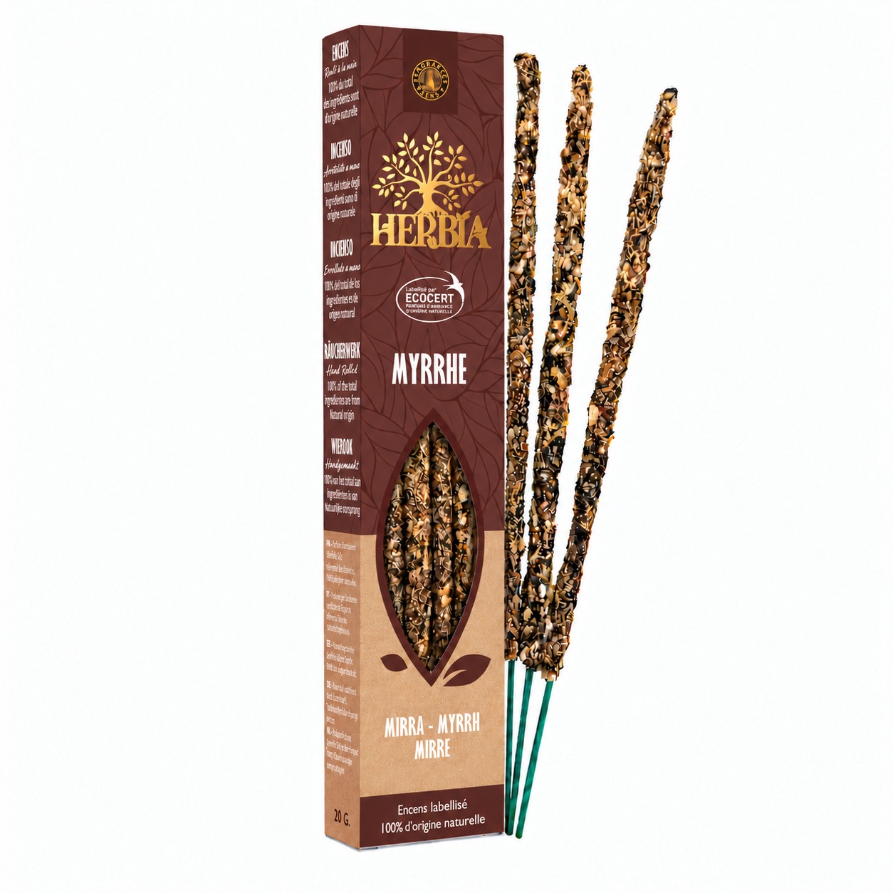 incienso en Incienso Smudge Ecocert Herbia Mirra 20g