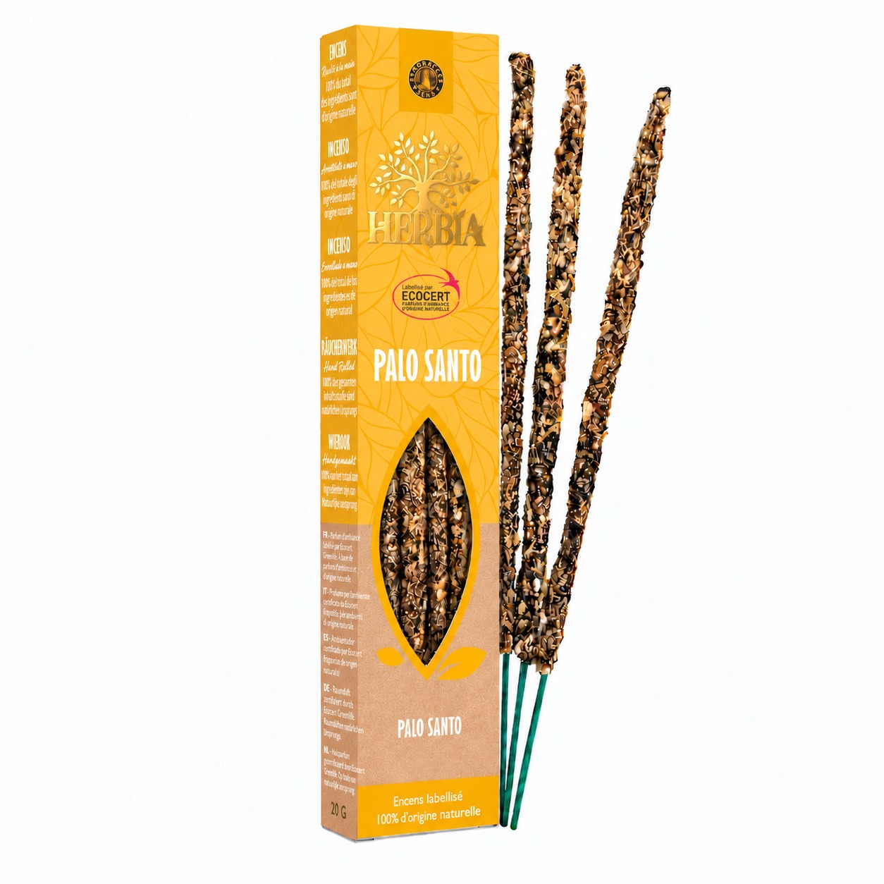 incienso en Incienso Smudge Ecocert Herbia Palo Santo 20g