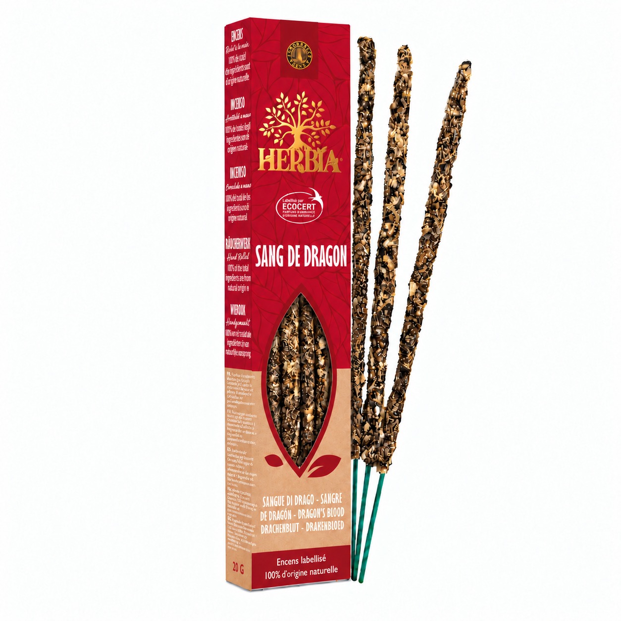 incienso en Incienso Smudge Ecocert Herbia Sangre de Dragón 20g
