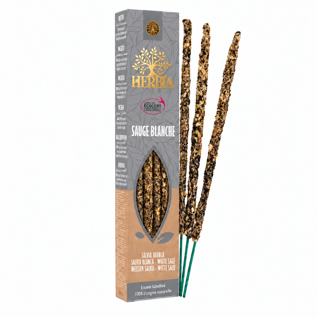 incienso en Incienso Smudge Ecocert Herbia Salvia Blanca 20g