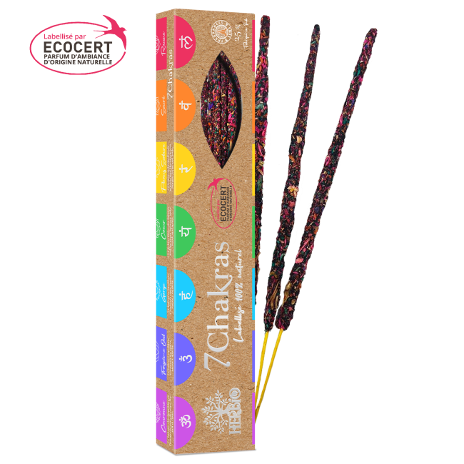 Incienso Herbio 7 Chakras Ecocert en barra de incienso 20 g