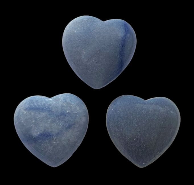 Aventurina Azul Corazon A 30mm x 3