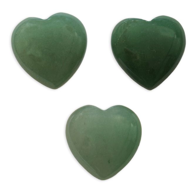 Aventurina Verde Corazon A 30mm x 3