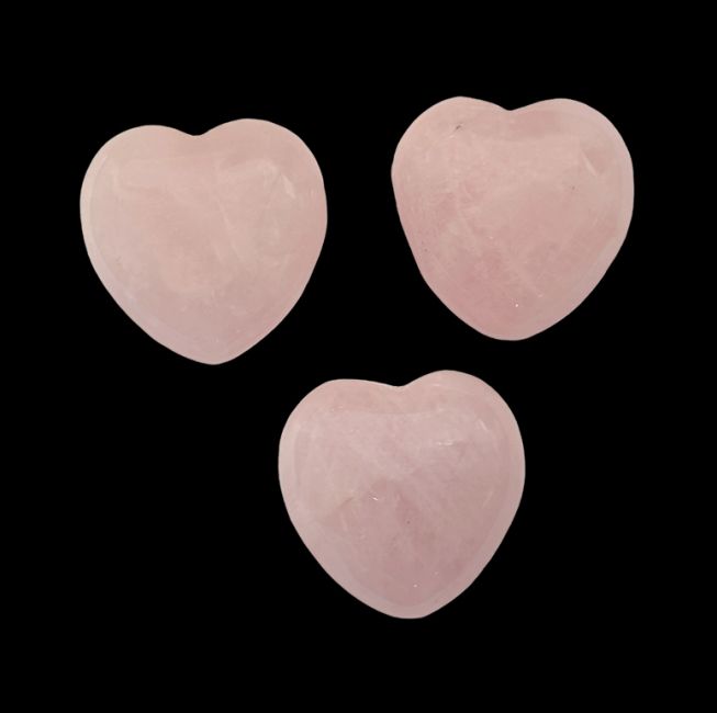 Cuarzo Rosa Corazón A 30mm x 3