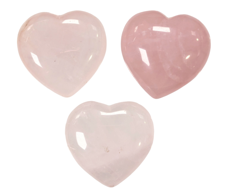 A Cuarzo Rosa Corazón 40mm x 3