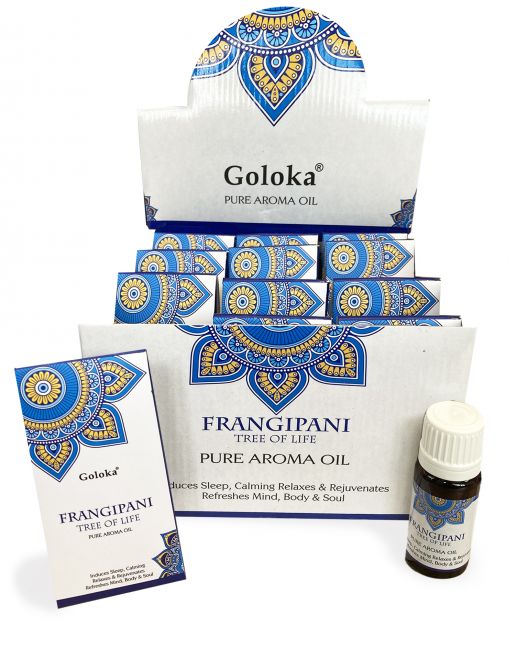 Goloka Frangipani Aceite Perfumado 10mL x 12