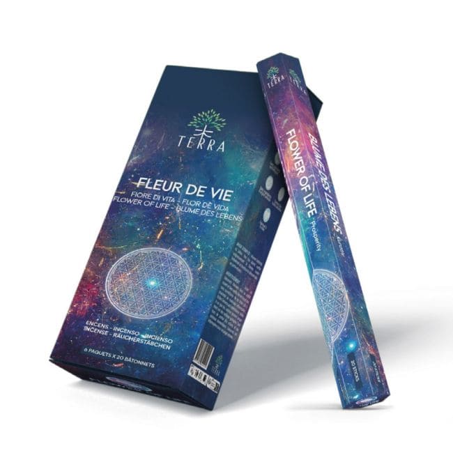 incienso en Incienso Terra Flor de la Vida hexa sin carbón