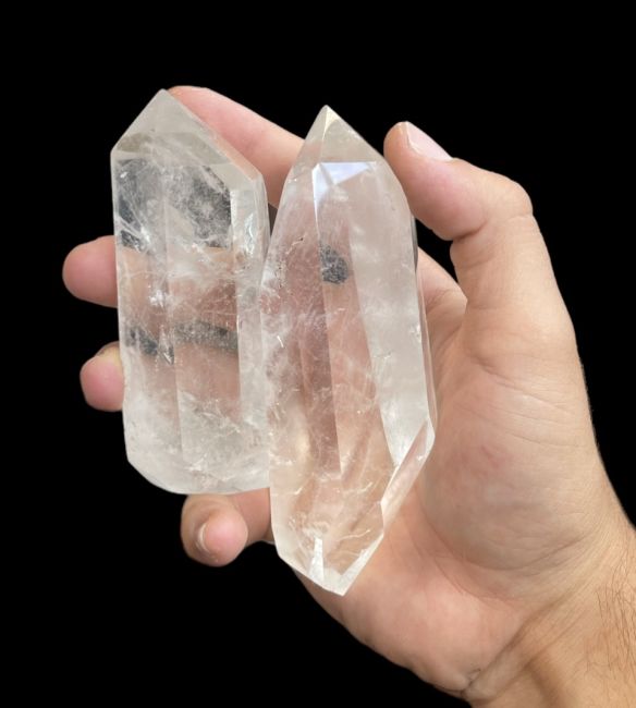 Prismas de cristal de roca de Madagascar - 9 piezas 1.537 k