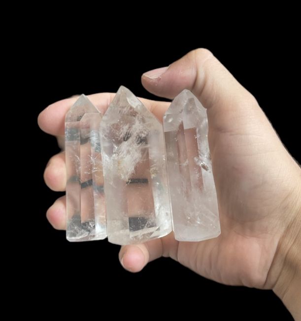 Prismas de cristal de roca de Madagascar - 8 piezas 1.020k