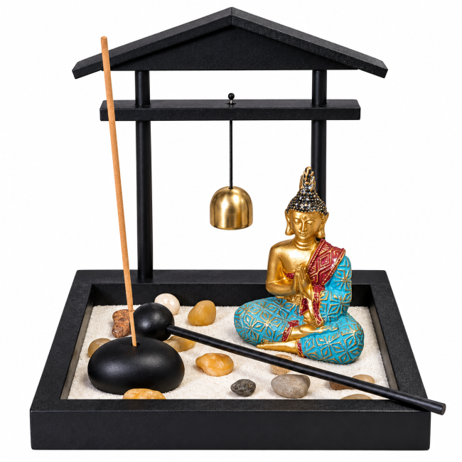 incienso en Jardín Zen con Buda y Torii 15 cm