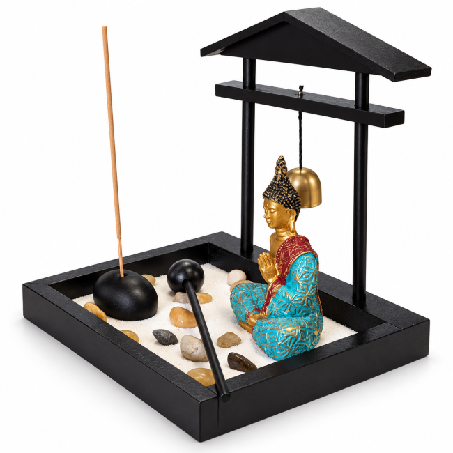 incienso en Jardín Zen con Buda y Torii 15 cm|es