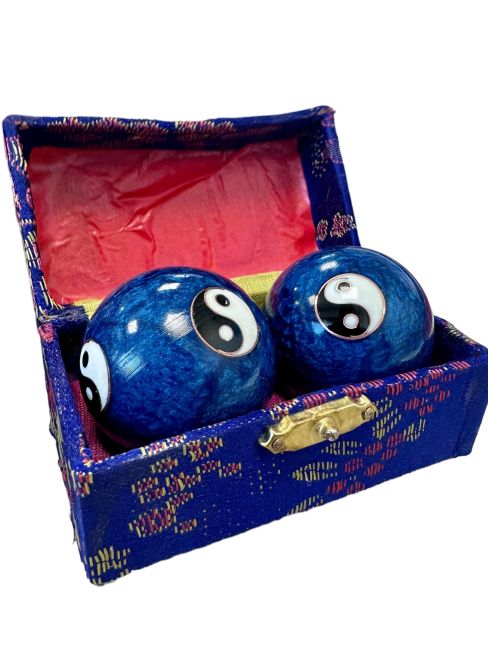 Bolas de salud azul Qi Gong, Ying-Yang.