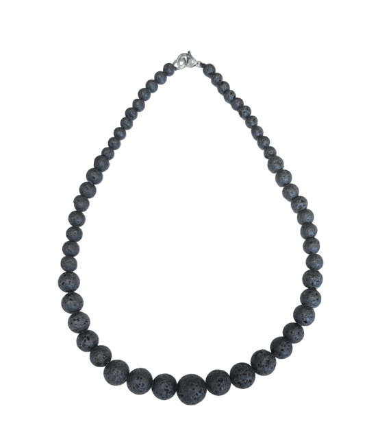 Collar de piedra de lava Cuentas colgantes 6-14 mm 45 cm