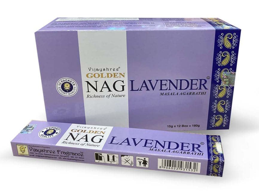 Incienso Vijayshree Golden Nag Lavanda 15g