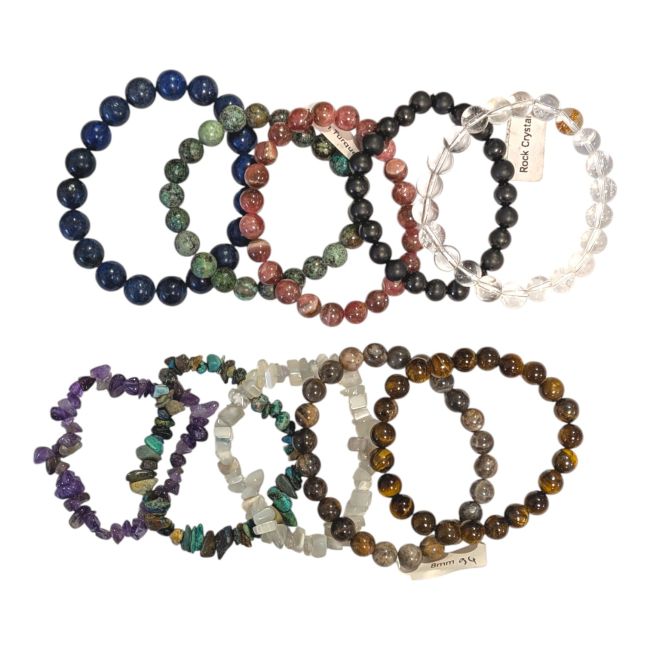 incienso en Pulseras de piedras naturales variadas – 10 piezas|es