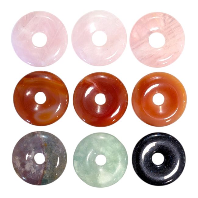 incienso en Juego de 9 donas surtidas – Piedra natural y sintética