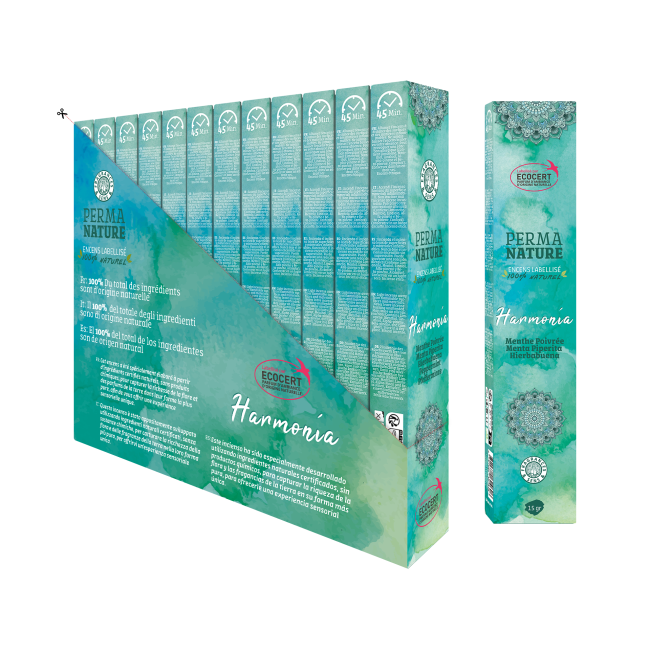 incienso en Perma Nature Harmonia Menta Piperita Etiqueta Ecocert 15 g|es