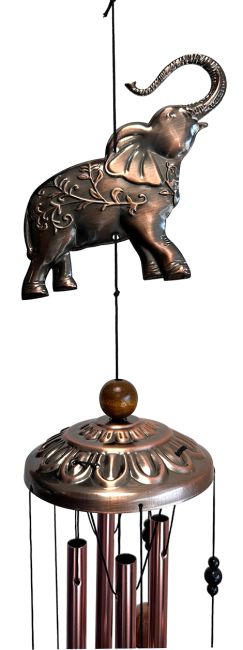 Carillón de viento Elefante de oro rosa 92cm