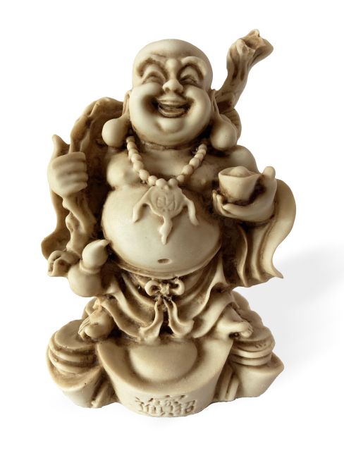 Buda de la felicidad de resina 12cm