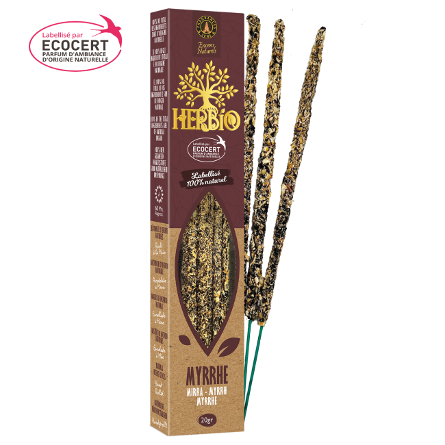 incienso en Incienso Difuminado Ecocert Herbio Mirra 20g