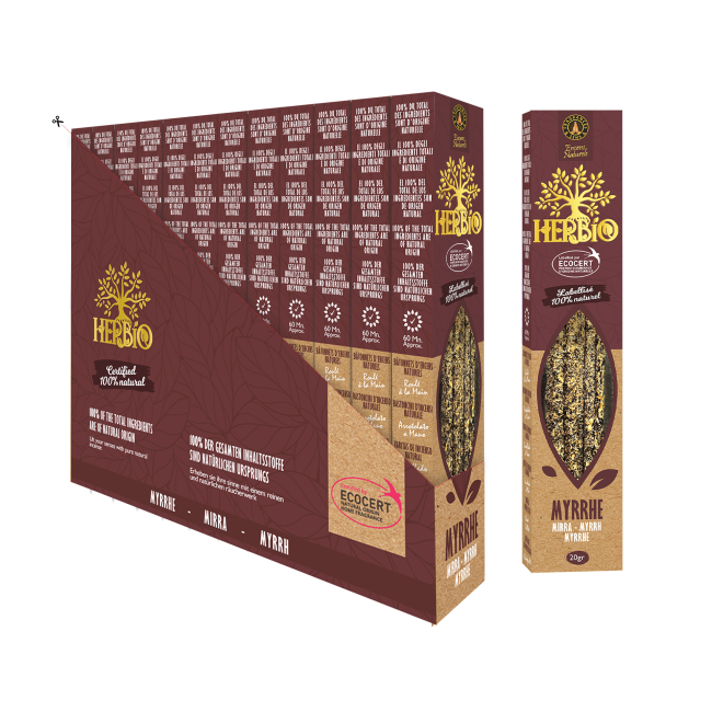 incienso en Incienso Difuminado Ecocert Herbio Mirra 20g|es
