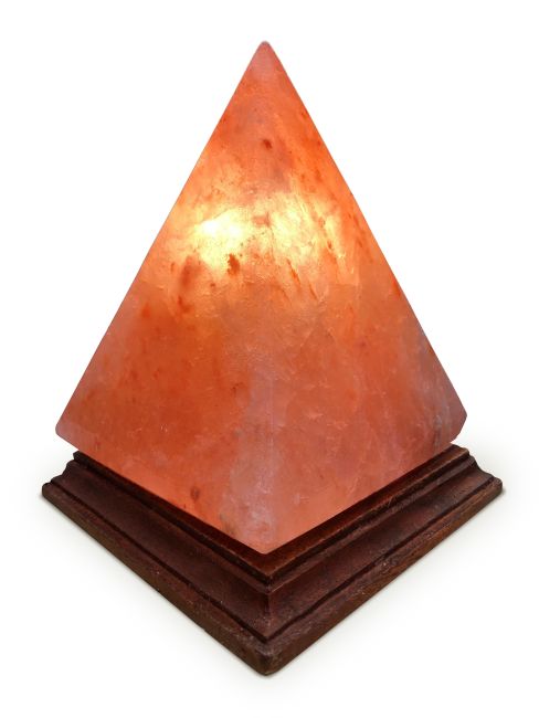 Lámpara piramidal de sal del Himalaya