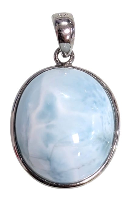 Colgante de Larimar AA en plata 925 de 1,9 g