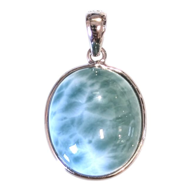 Colgante de Larimar AA en plata 925 de 1,92 g