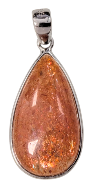 incienso en Colgante de plata 925 con piedra solar AAA de 1,49 g