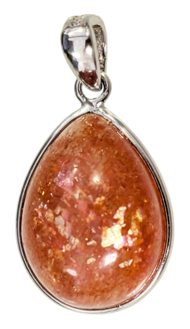 incienso en Colgante de plata 925 con piedra solar AAA de 1,36 g