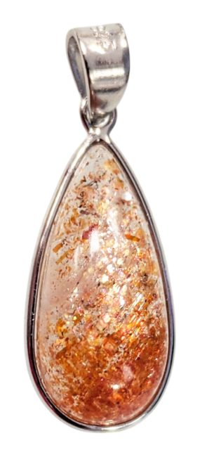 incienso en Colgante de plata 925 con piedra solar AAA de 1,36 g