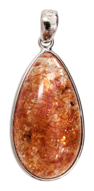 incienso en Colgante de plata 925 con piedra solar AAA de 2,02 g