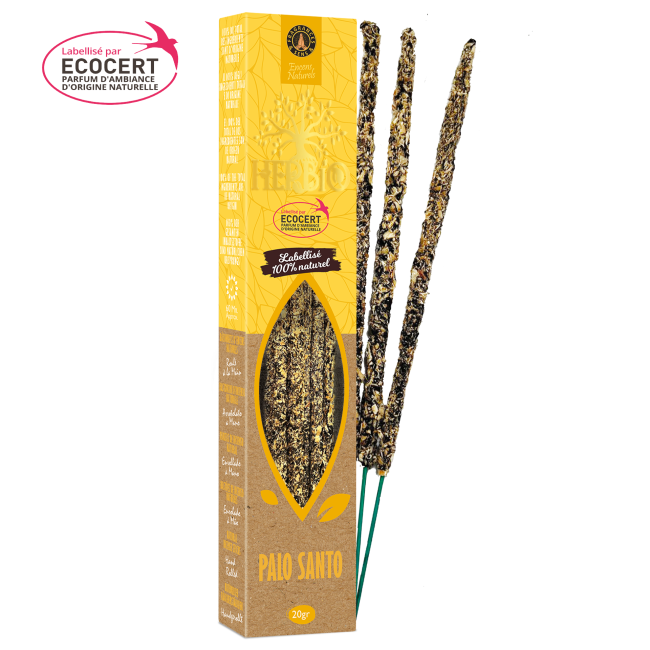 incienso en Incienso Difuminado Ecocert Herbio Palo Santo 20g