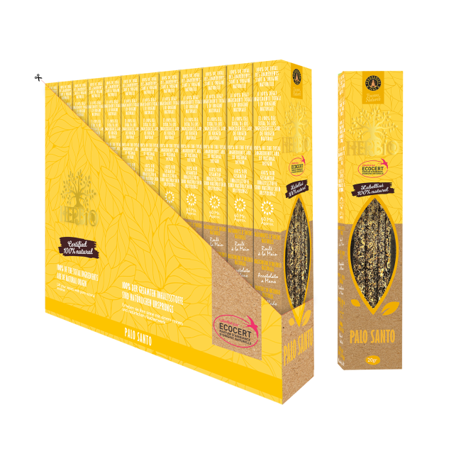 incienso en Incienso Difuminado Ecocert Herbio Palo Santo 20g|es