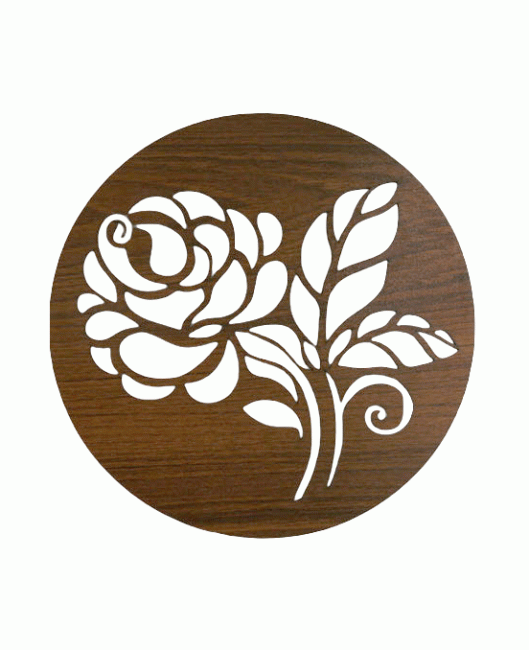 Panel magnético de madera con flores y hojas (18 cm) para HMD999