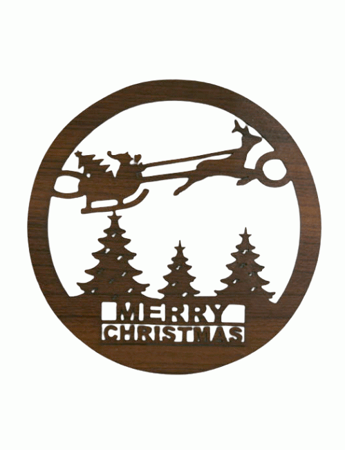 Letrero magnético de madera de Feliz Navidad de 18 cm para HMD999