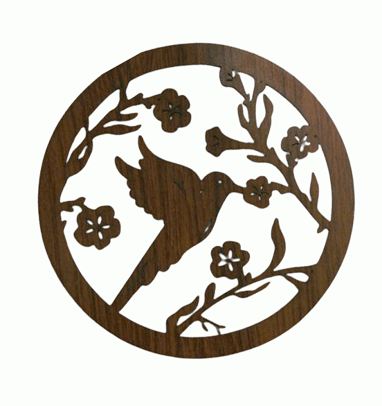 Letrero magnético de madera de colibrí de 18 cm para HMD999