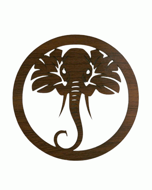 Letrero magnético de madera con forma de cabeza de elefante (18 cm) para HMD999